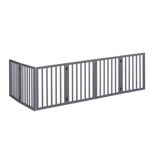 PaWz Wooden Pet Gate Dog Fence Safety Grey 100 Pack-1973193643569319937