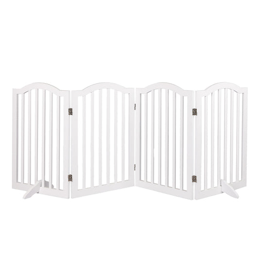 PaWz Wooden Pet Gate Dog Fence Safety White-1973193663785865217