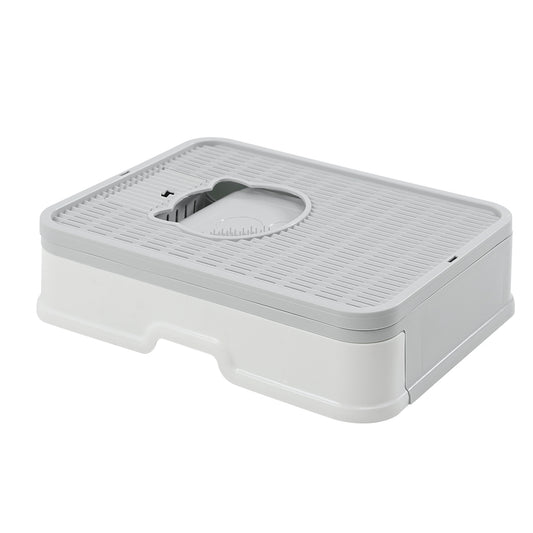 PaWz Foldable Cat Litter Box Tray Enclosed Grey-1975420460250304513