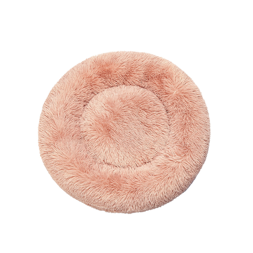 PaWz Pet Bed Cat Dog Donut Nest Calming M Pink Medium-1973193904194981889