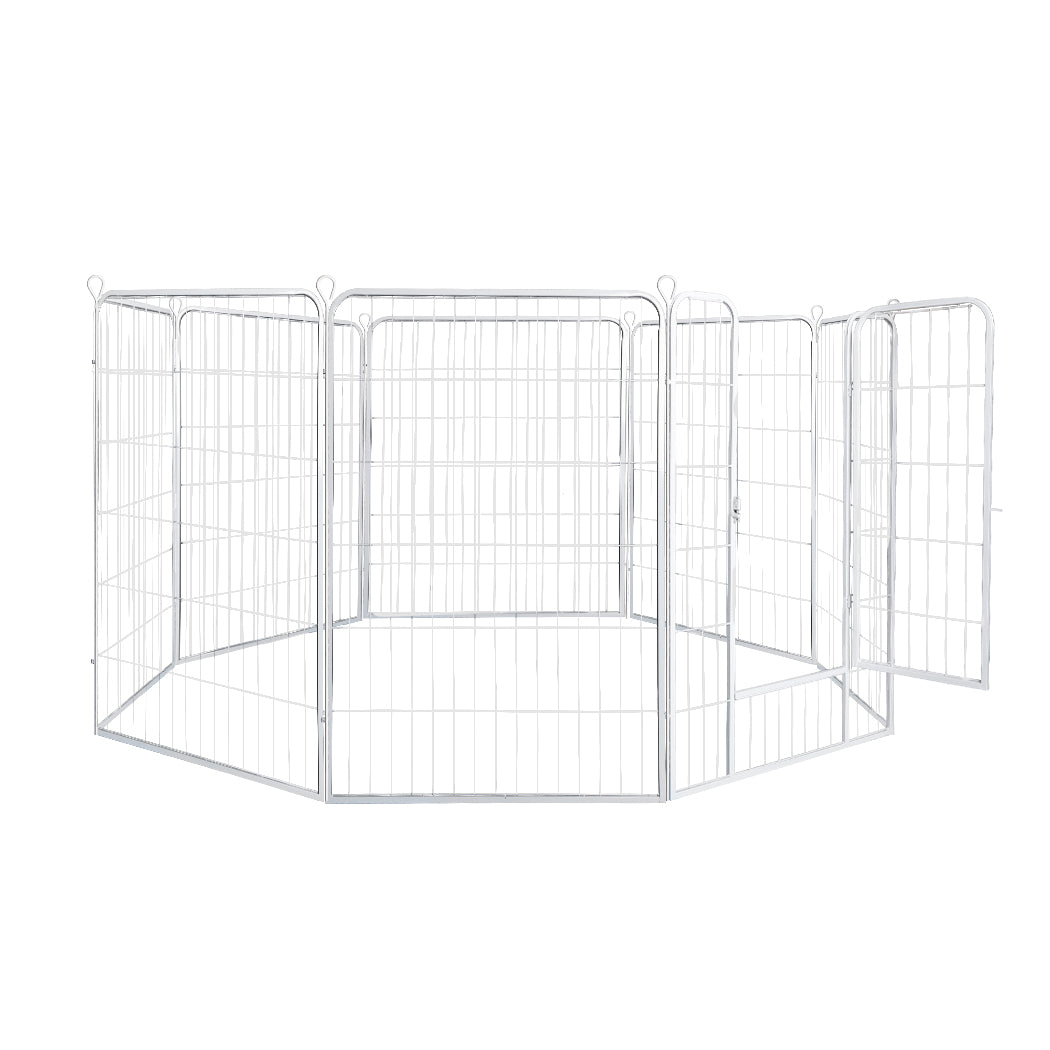 PaWz 8 Panel 32'' Pet Dog Playpen Puppy White 2.5kg Mackerel & Lamb-1975420508061175809