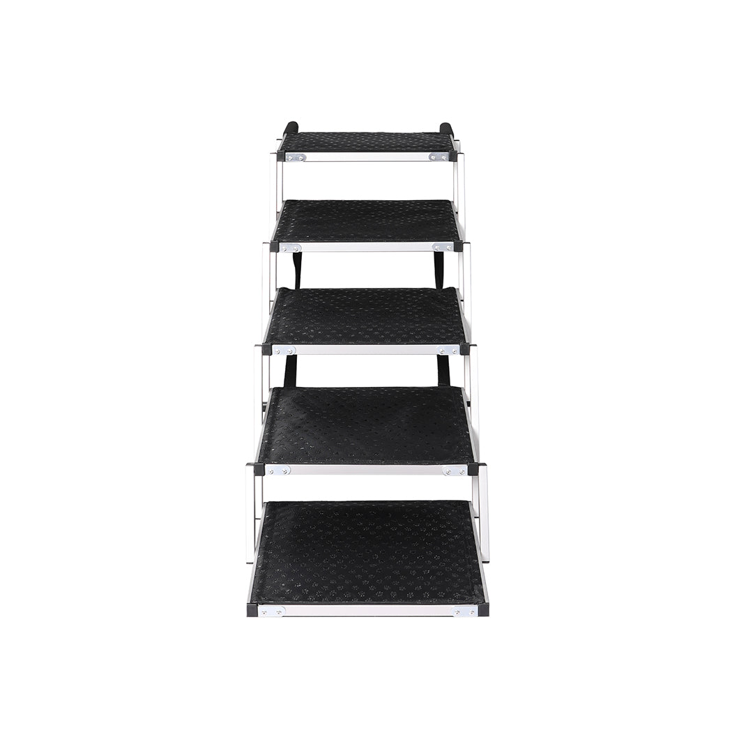 PaWz 5 Steps Dog Ramp Adjustable Height Black-1973193664029134849