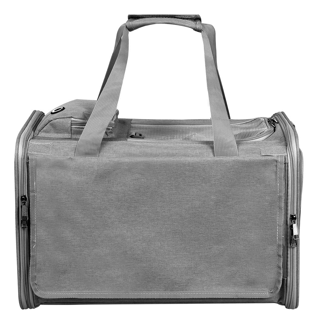 Pawz 3 in 1 Pet Soft Crate Dog Cat Carrier M Size Grey-1975420341211762689