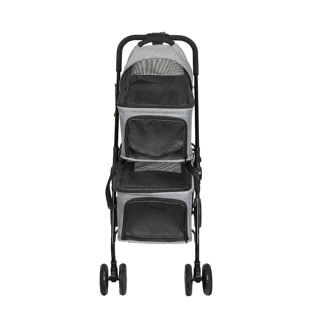 PaWz Two-tier Pet Stroller Double Dog-1973193720190865409