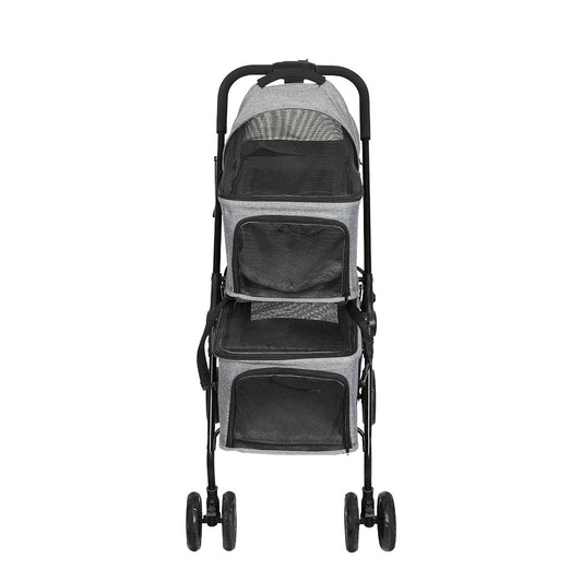 PaWz Two-tier Pet Stroller Double Dog-1973193720190865409