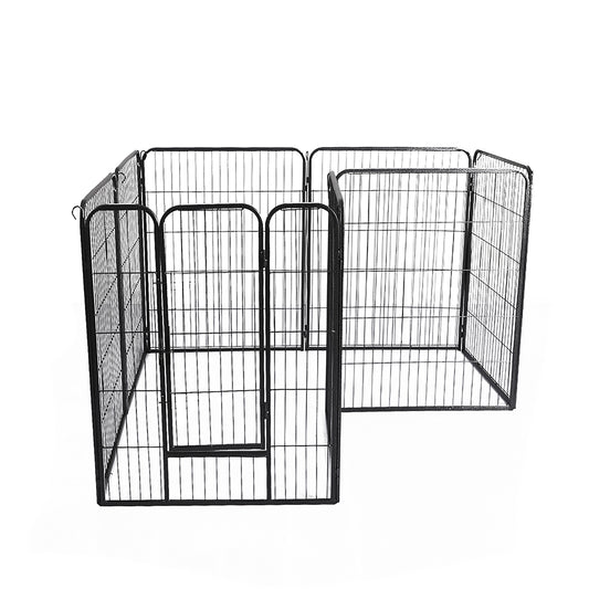 PaWz 8 Panel Pet Dog Playpen Puppy Exercise Black 2.5kg Venison-1973193827879620609