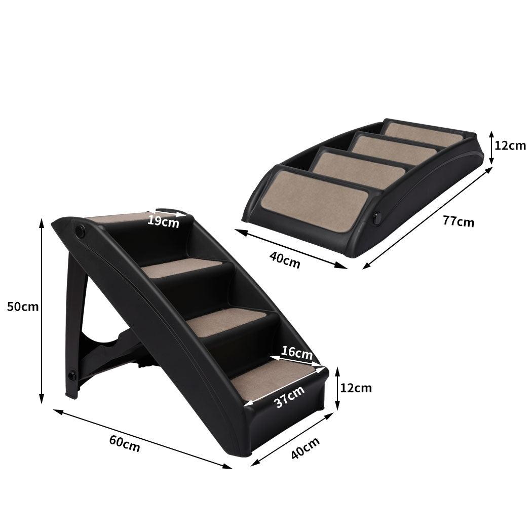 PaWz Pet Ramp Indoor Dog Steps Stair Black-1973193625609310210
