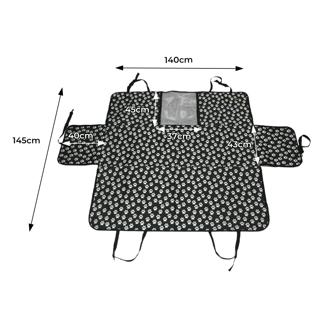 PaWz Pet Back Car Seat Cover Hammock Black-1973193650427006978