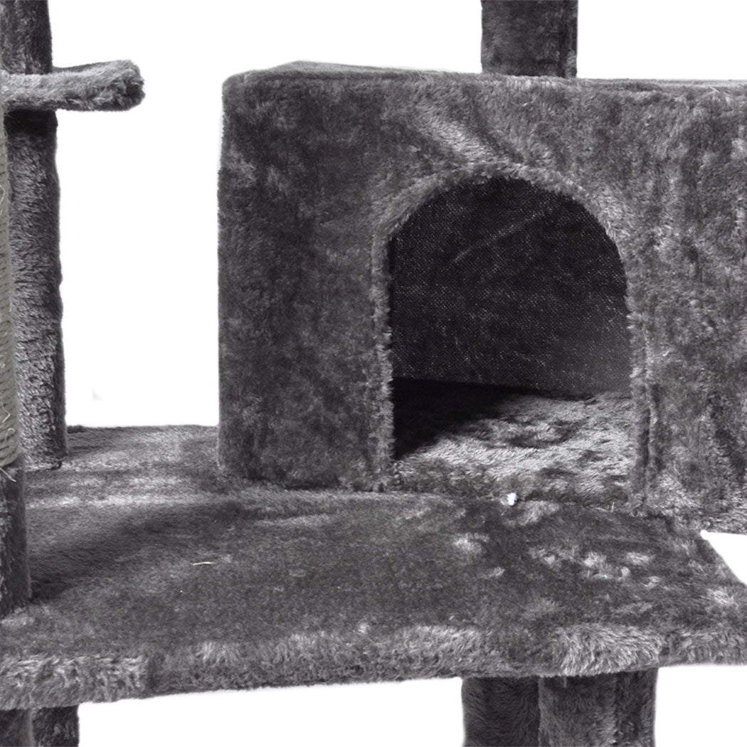 PaWz 130cm Cat Tree Toy Scratching Post Grey-1975420471298101251