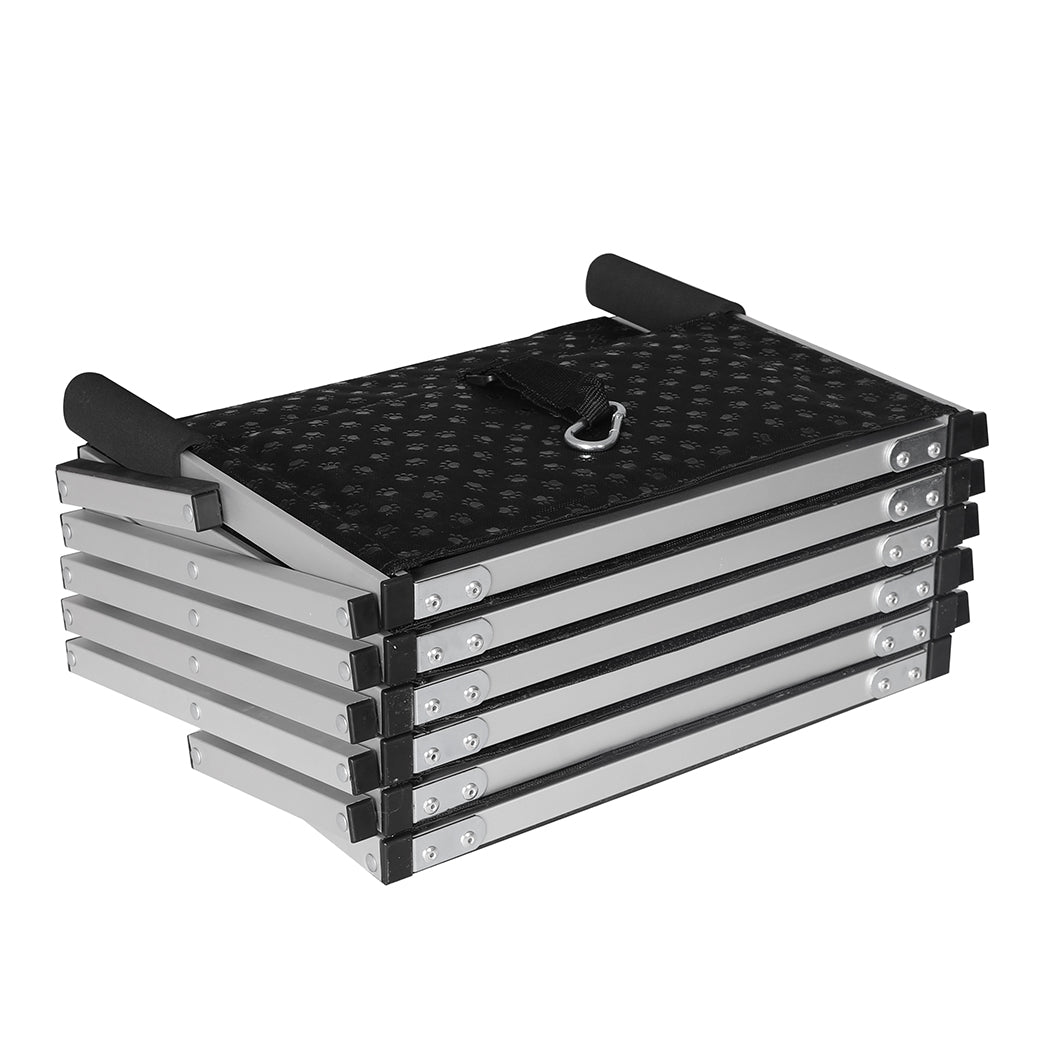 PaWz 6 Steps Dog Ramp Adjustable Height Black-1973193664230461443