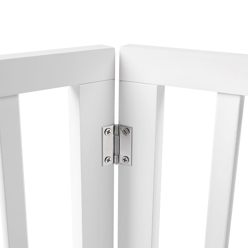 PaWz Wooden Pet Gate Dog Fence Safety White 100 Pack-1973193643762257924