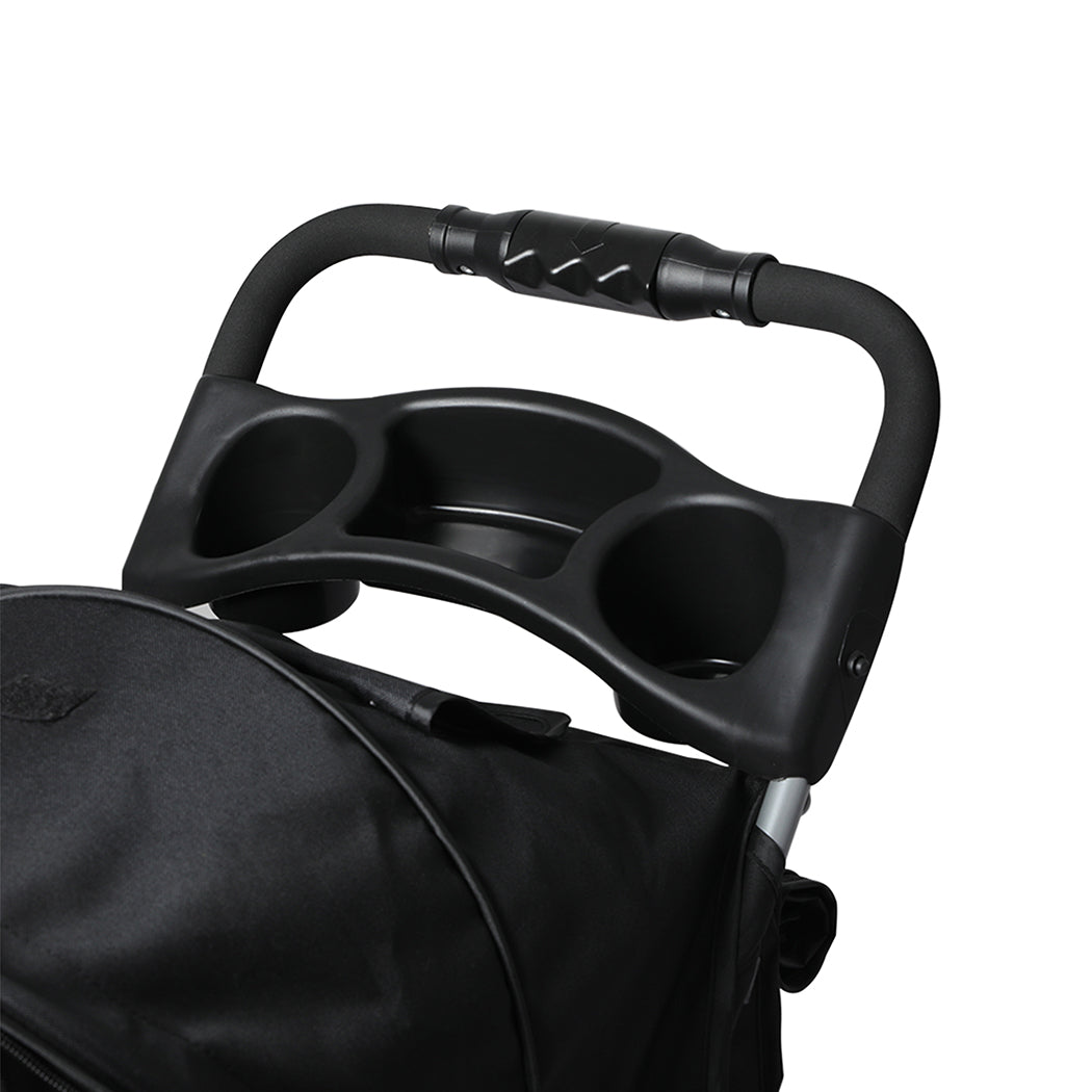 PaWz Large Pet Stroller Dog Cat Carrier Black-1973193717858832388
