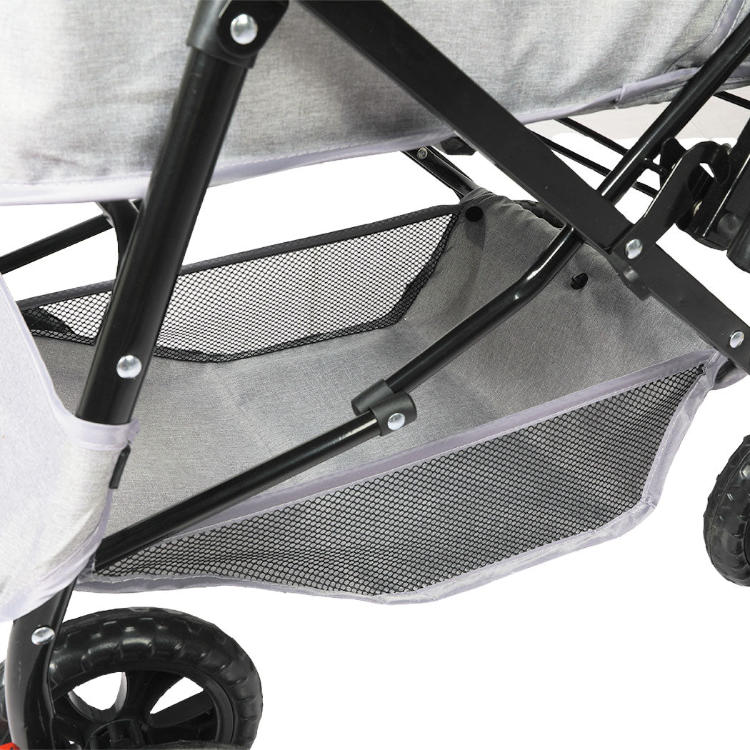 PaWz Pet Stroller Pram Dog Carrier Trailer Grey-1973193719360393221