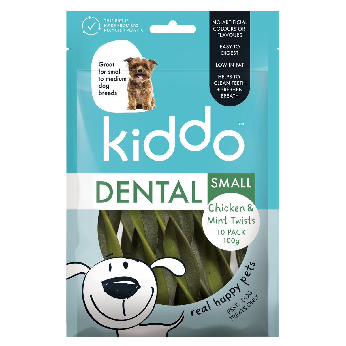 Kiddo Dental Small - Chicken & Mint Twists (10pk)