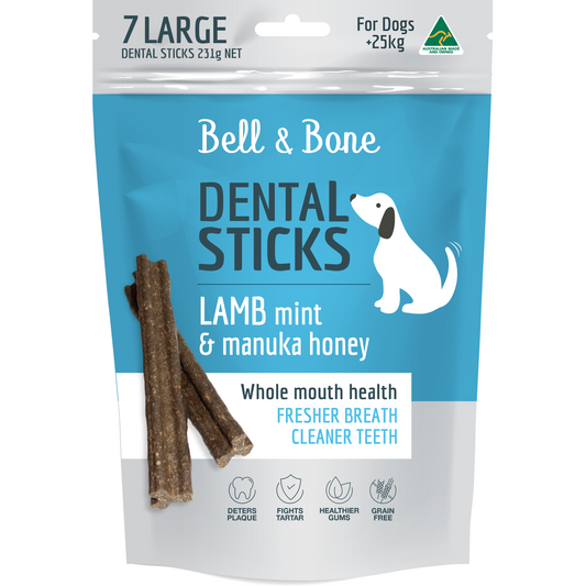 Bell & Bone Dental Sticks Lamb, Mint & Manuka Honey LARGE