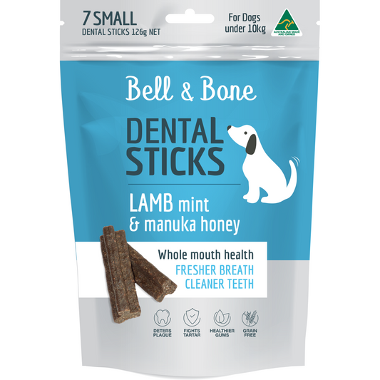Bell & Bone Dental Sticks Lamb, Mint & Manuka Honey SMALL