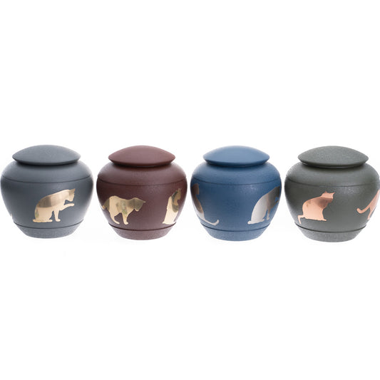 Pet Memorial Cat Urn Silhouettes