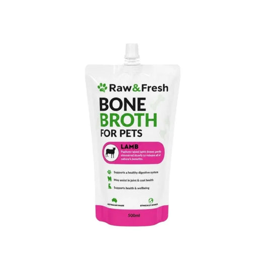 Raw & Fresh Bone Broth For Pets - Lamb 500ml