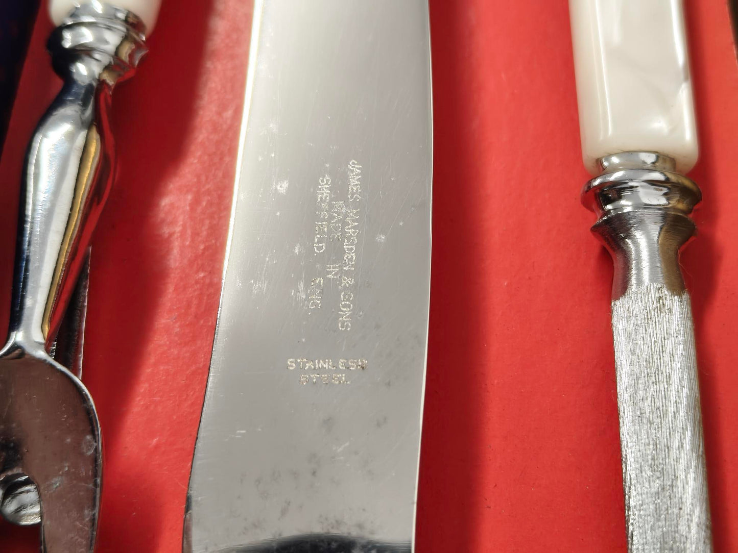 Vintage James Marsden and Sons, Wedding Cake Knife, Server Set