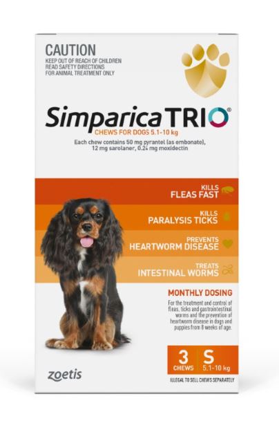 Simparica TRIO Orange 5.1 - 10kg