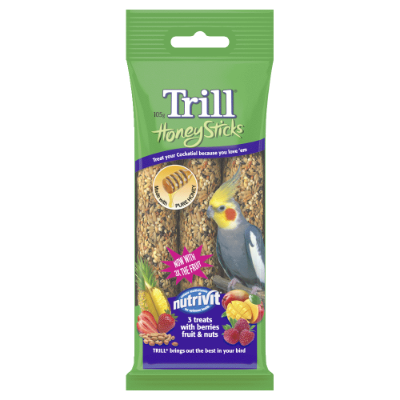 Trill Honey Stick - Cockatiels 105g