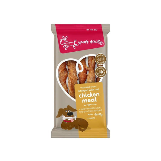 Yours Droolly Chicken Wrap Sticks Small 5pk