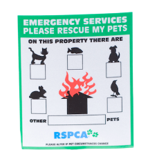 RSPCA Emergency Services Sticker