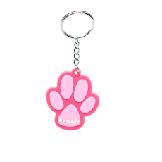 RSPCA Paw Print Keyring Pink L 4.5 cm (Excl. Chain)