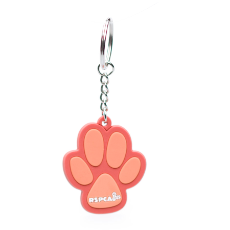RSPCA Paw Print Keyring Red L 4.5 cm (Excl. Chain)