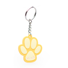 RSPCA Paw Print Keyring Yellow L 4.5 cm (Excl. Chain)