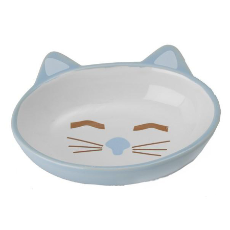 Here kitty Cat Bowl Oval Blue 13cm