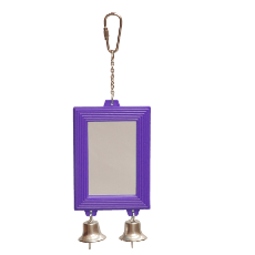 Bird Mirror Rectangular With Bell 65mm x 95mm