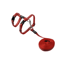 Harness And Lead Set Red For Cats 19.8cm - 30cm/Lead 1.8m