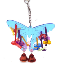 Bird Toy Acrylic Butterfly With Bell 26x15x3cm