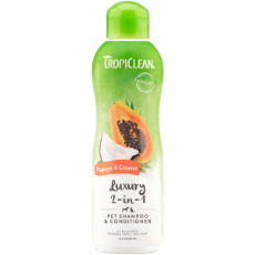 Tropiclean Shampoo/Conditioner Papaya & Coconut 355ml 2 in 1