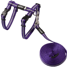 Cat Harness & Lead, Alleycat Purple