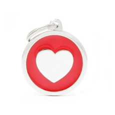 Dog Tag Classic Heart Red