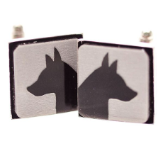 RSPCA Craft Acrylic Cufflinks Square Dog Shape