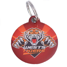 NRL Pet ID Tag Tigers Design 30mm