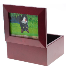 Dog Memorial Keepsake Box Small Dog With Photo 190mmx160mmxH65mm