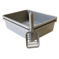 Cat Litter 3 Piece Sieve Tray (Colours Vary)