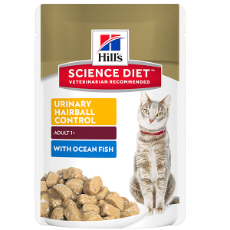 Hills Feline Pouch Urinary & Hairball Ocean Fish 85g