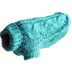 Dog Jumper Chunky Knit Turquoise