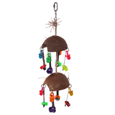 Bird Toy Coconut With Toys And Spoons 30cm Large