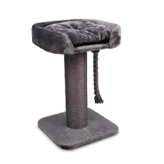 Cat Post High Bed Design Charcoal W60xD60xH100cm