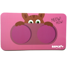 RSPCA Meow Meow Pink Pet Mat 48cm x 27cm
