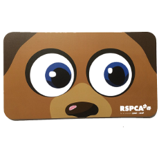 RSPCA  Dog Feed Pet Mat Brown 48cm x 27cm