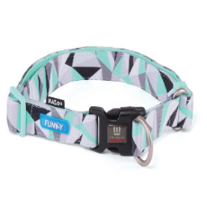 Funky Adjustable Nylon Collar Mint Abstract Design
