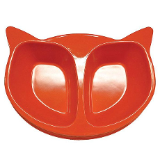 Scream Cat Face Double Bowl 2 Loud Orange 350ml 350ml