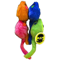 Scream Multi-Coloured Mice Cat Toy 4 Pack